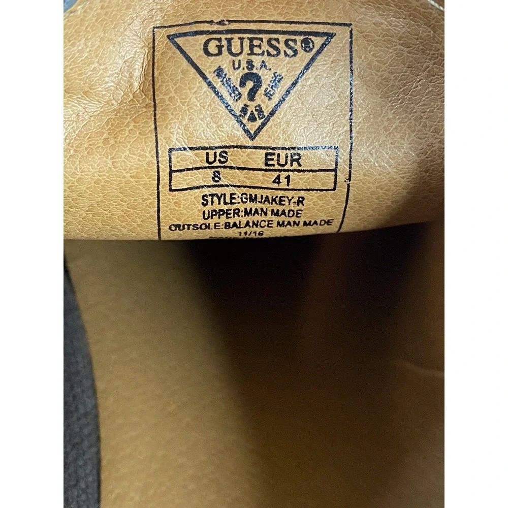 Guess Men Dress Shoes Brown Size 8 Low‎ Top Round Toe Oxford